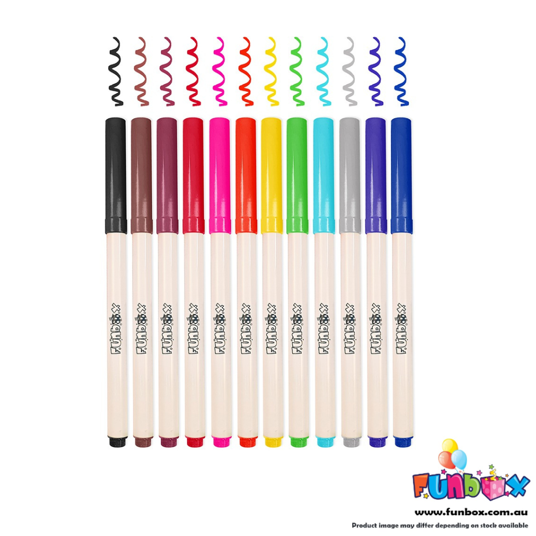 12-Pack Premium Coloured Markers